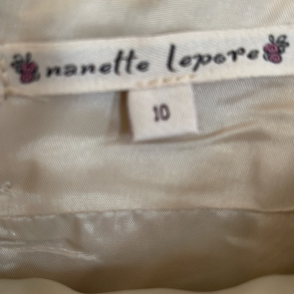 Nanette Lepore Embroidered Chevron Multicolor Skirt Size 10 - Picture 6 of 10